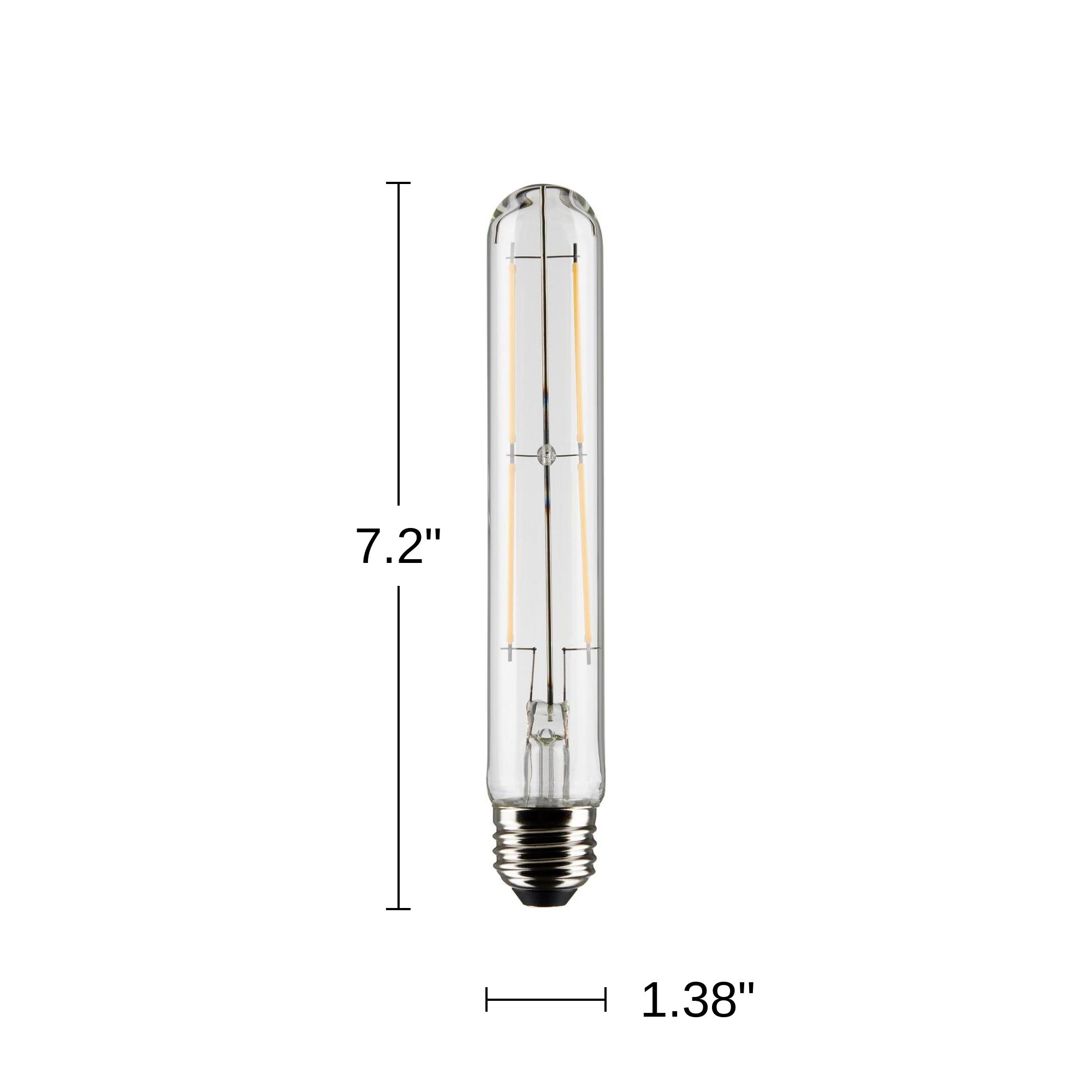 60W Equivalent Clear 8W Standard Base Dimmable LED T9 Tube Bulb by Satco in scene