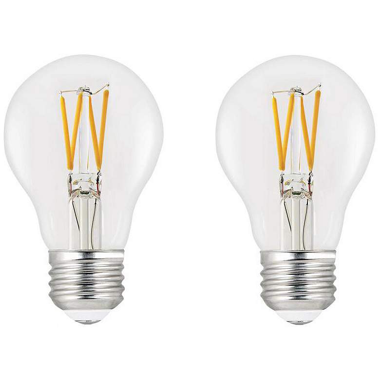 Image 1 60W Equivalent Clear 9W LED Dimmable T20-Comp 2 Pack