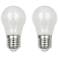 60W Equivalent Frosted 5.5W LED Dimmable E26 A15 Set of 2 by Tesler