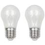 60W Equivalent Frosted 5.5W LED Dimmable E26 A15 Set of 2