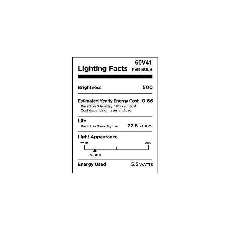 Image 2 60W Equivalent Frosted 5W LED Dimmable Standard A15 Light Bulb by Tesler more views