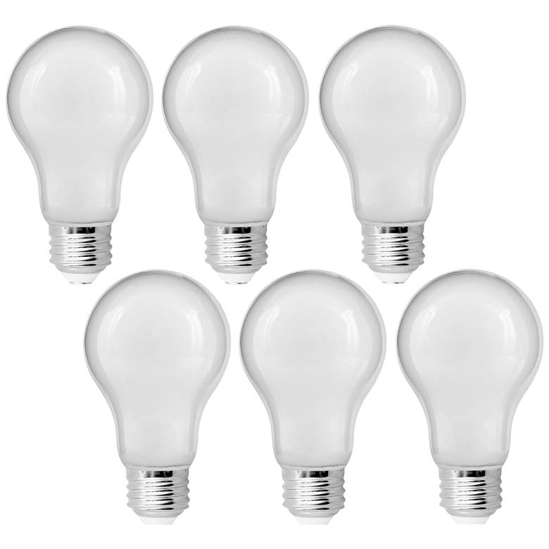 Image 1 60W Equivalent Frosted 8.5W LED Dimmable T20 Bulb 6 Pack