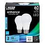 60W Equivalent Frosted 8.8W LED Dimmable Standard 2-Pack