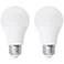 60W Equivalent Frosted 9W Dimmable Standard LED Tesler Light Bulbs 2-Pack