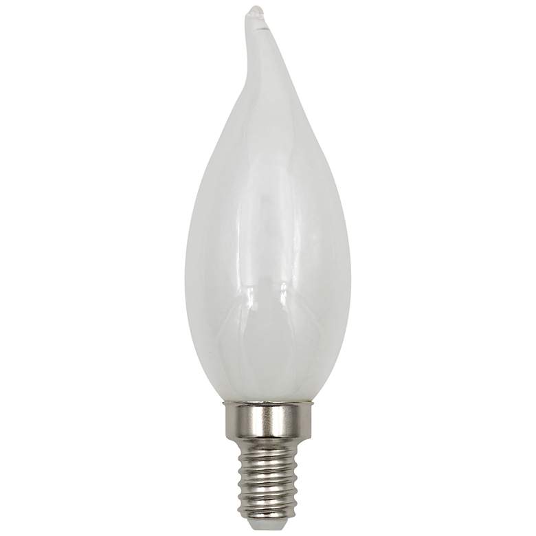 Image 1 60W Equivalent Milky 6W LED Dimmable Flame Tip Candelabra