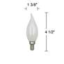 60W Equivalent Milky 6W LED Dimmable Flame Tip Candelabra