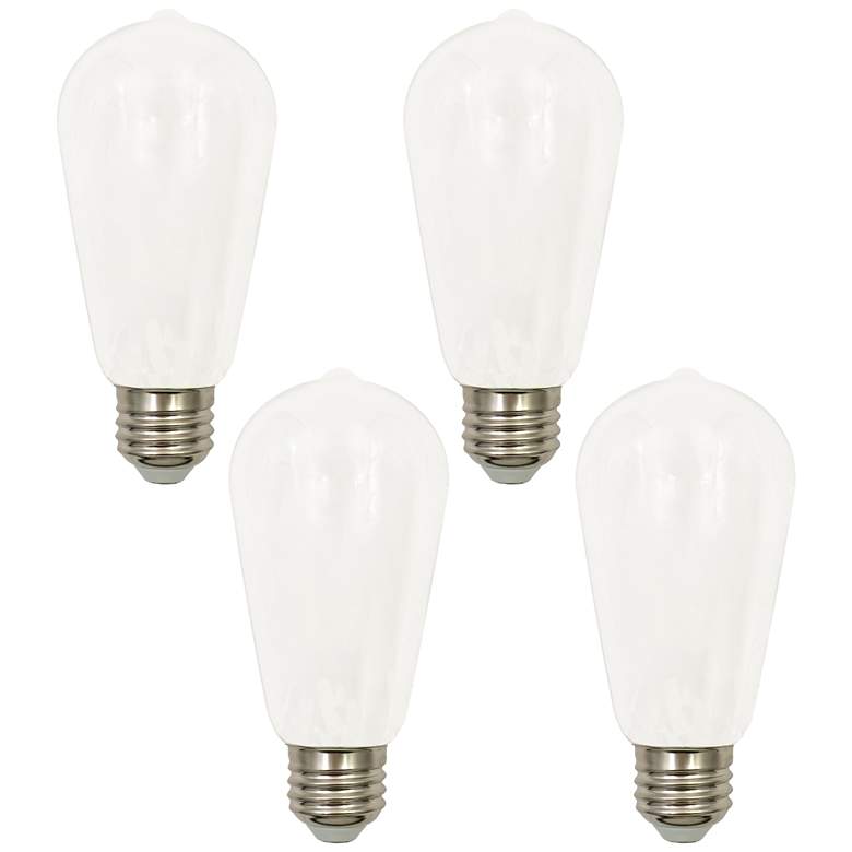 Image 1 60W Equivalent Milky 7W LED Dimmable Standard ST19 4-Pack
