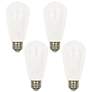 60W Equivalent Milky 7W LED Dimmable Standard ST19 4-Pack
