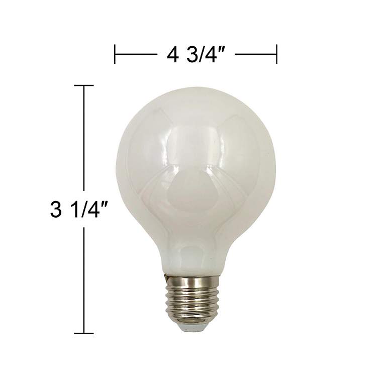 Image 4 60W Equivalent Milky 8 Watt LED Dimmable Standard G25 4-Pack more views