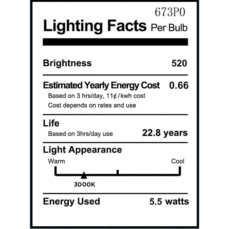 Image 2 60W Equivalent Milky White 5.5W LED Dimmable T14 Standard Bulb more views