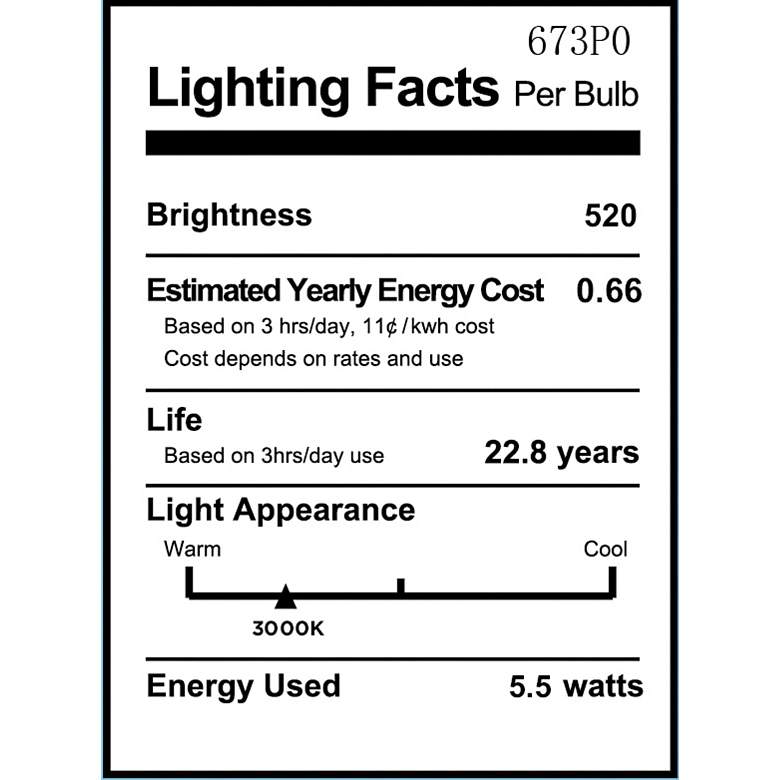 Image 2 60W Equivalent Milky White 5.5W LED Dimmable T14 Standard Bulb more views