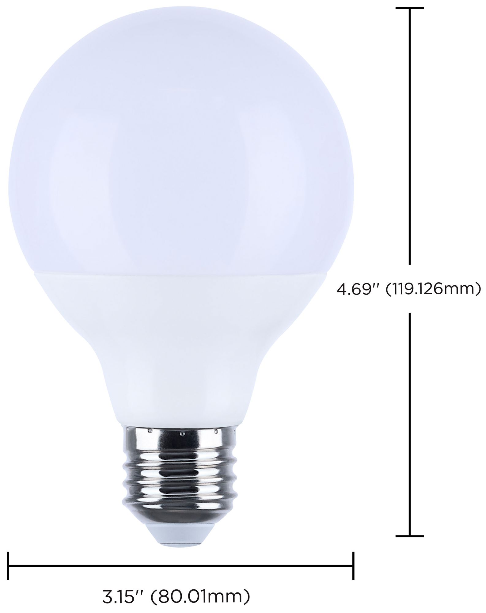 60W Equivalent Satco 10W White LED Dimmable Standard G25 Bulb 6-Pack