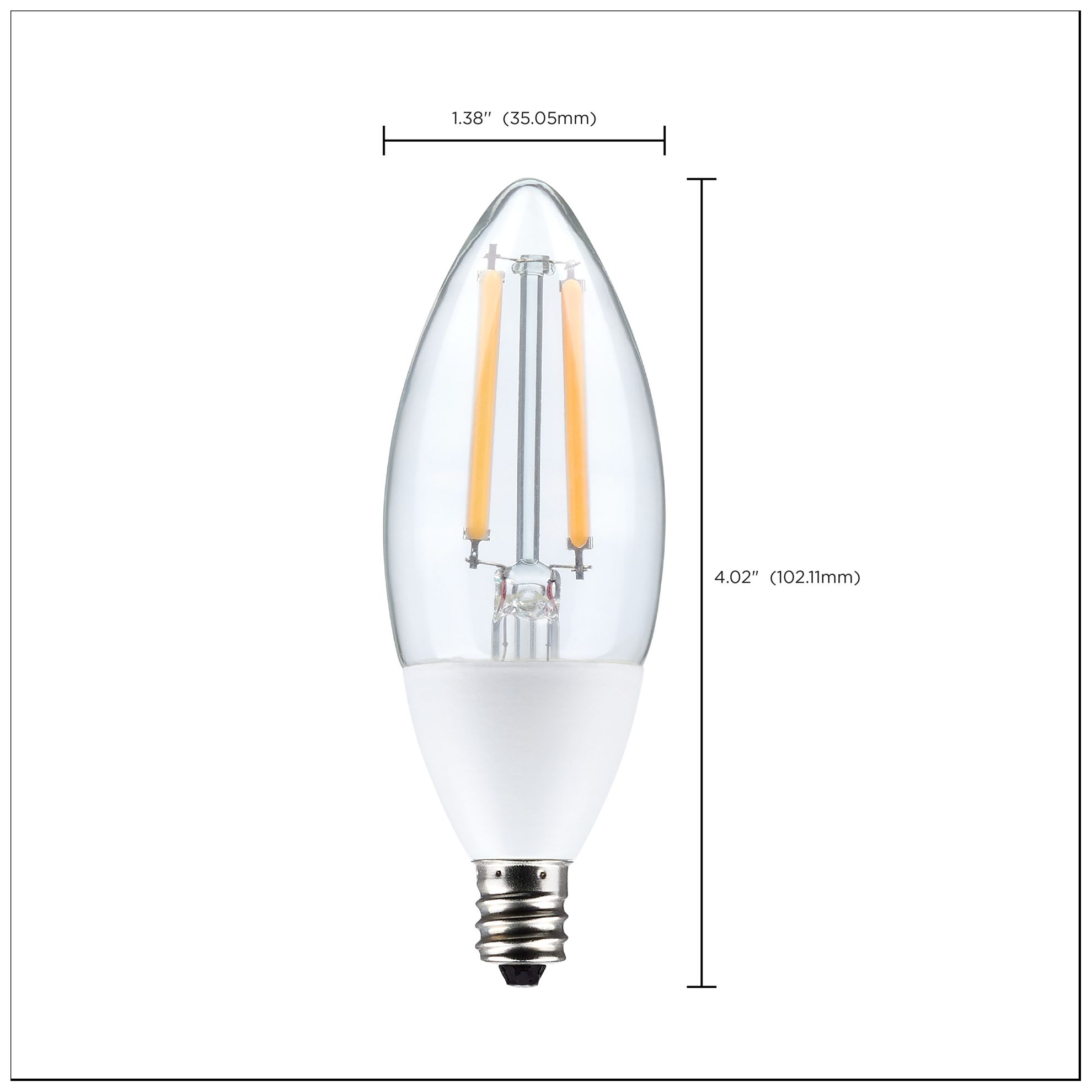 60W Equivalent Satco 5W Frosted LED Non-Dimmable Candelabra B11