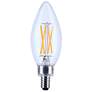 2_60W Equivalent Satco Clear 5.5W LED Dimmable Candelabra B11