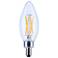 60W Equivalent Satco Clear 5.5W LED Dimmable Candelabra B11