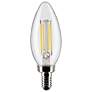 1_60W Equivalent Satco Clear 5.5W LED Dimmable E12 B11 2-Pack