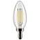 60W Equivalent Satco Clear 5.5W LED Dimmable E12 B11 2-Pack