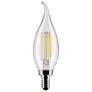 1_60W Equivalent Satco Clear 5.5W LED Dimmable E12 CA10 2-Pack