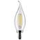 60W Equivalent Satco Clear 5.5W LED Dimmable E12 CA10 2-Pack
