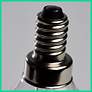 3_60W Equivalent Satco Clear 5.5W LED Dimmable E12 CA10 2-Pack more views