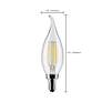 6_60W Equivalent Satco Clear 5.5W LED Dimmable E12 CA10 2-Pack more views