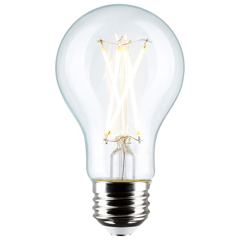 Image 2 60W Equivalent Satco Clear 8W 2700K LED Dimmable E26 4-Pack more views