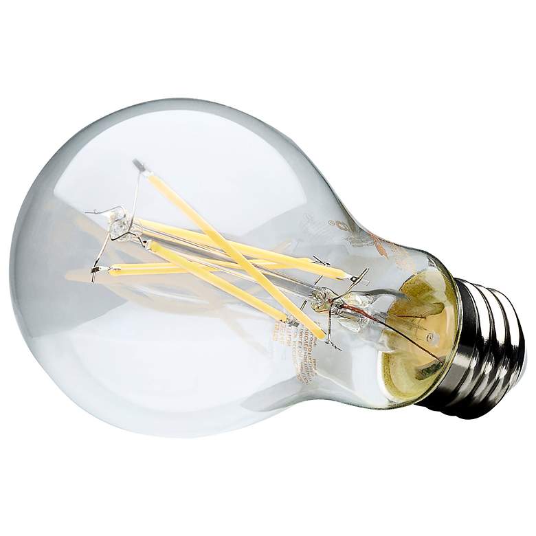 Image 3 60W Equivalent Satco Clear 8W 2700K LED Dimmable E26 4-Pack more views