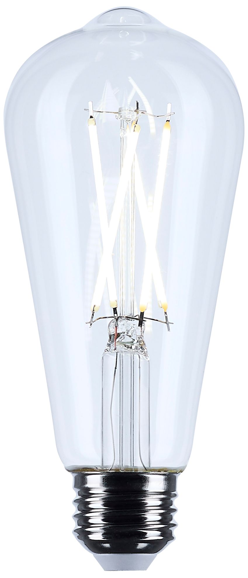Image 2 60W Equivalent Satco Clear 8W 2700K LED Dimmable E26 ST19 6-Pack more views