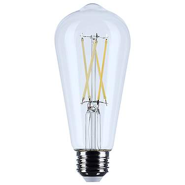 60W Equivalent Satco Clear 8W 2700K LED Dimmable E26 ST19