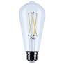 1_60W Equivalent Satco Clear 8W 5000K LED Dimmable E26 ST19