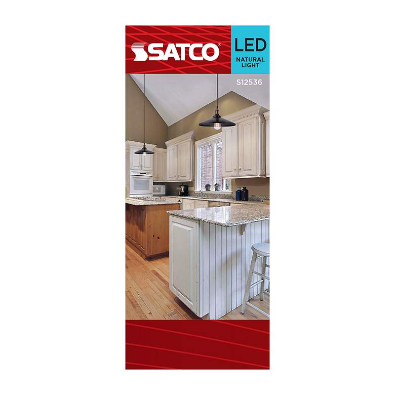 Image 3 60W Equivalent Satco Clear 8W 5000K LED Dimmable E26 ST19 more views