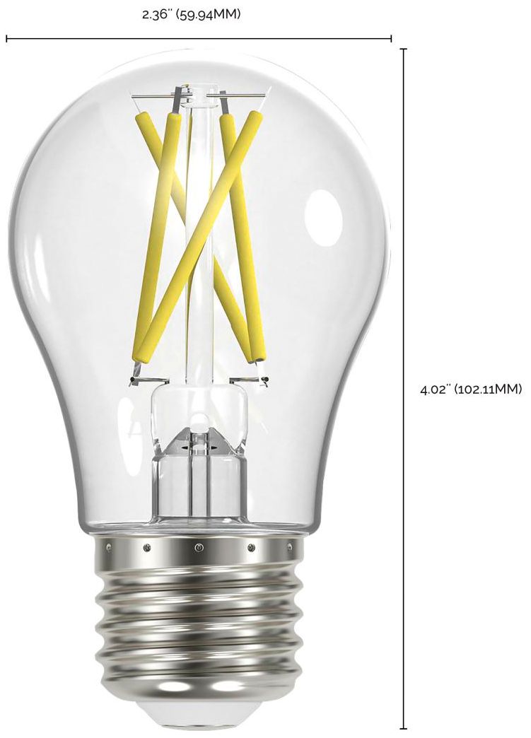 Image 6 60W Equivalent Satco Clear 8W LED Dimmable E26 A19 6-Pack more views