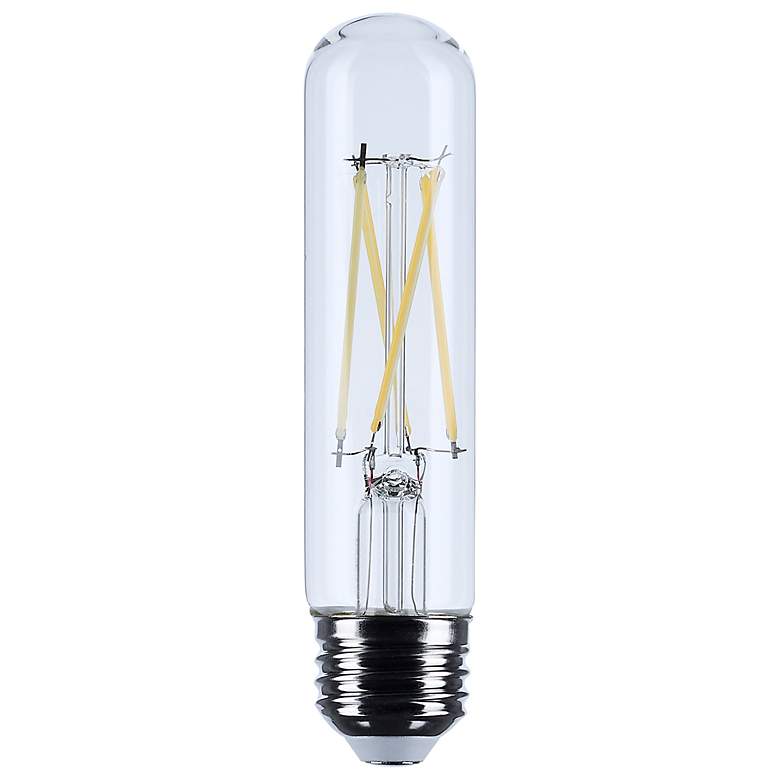 Image 1 60W Equivalent Satco Clear 8W LED Dimmable Standard T10 Bulb