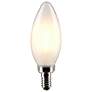 Thumbnail2 of 60W Equivalent Satco Frost 5.5W 2700K LED Dimmable E12 Bulb more views