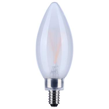 60W Equivalent Satco Frost 5.5W 3000K LED Dimmable E12 Bulb