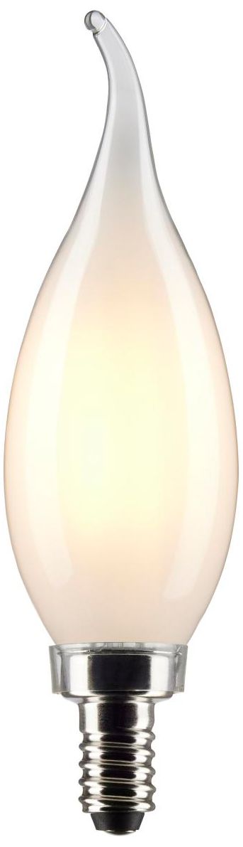 Image 2 60W Equivalent Satco Frost 5.5W LED Dimmable Candelabra CA10 6-Pack more views