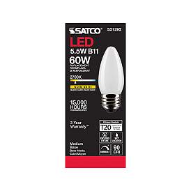 Image5 of 60W Equivalent Satco Frost 5.5W LED Dimmable Standard Bulb more views
