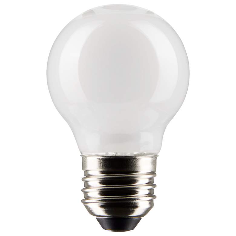 Image 1 60W Equivalent Satco White 5.5W LED Dimmable Standard Bulb