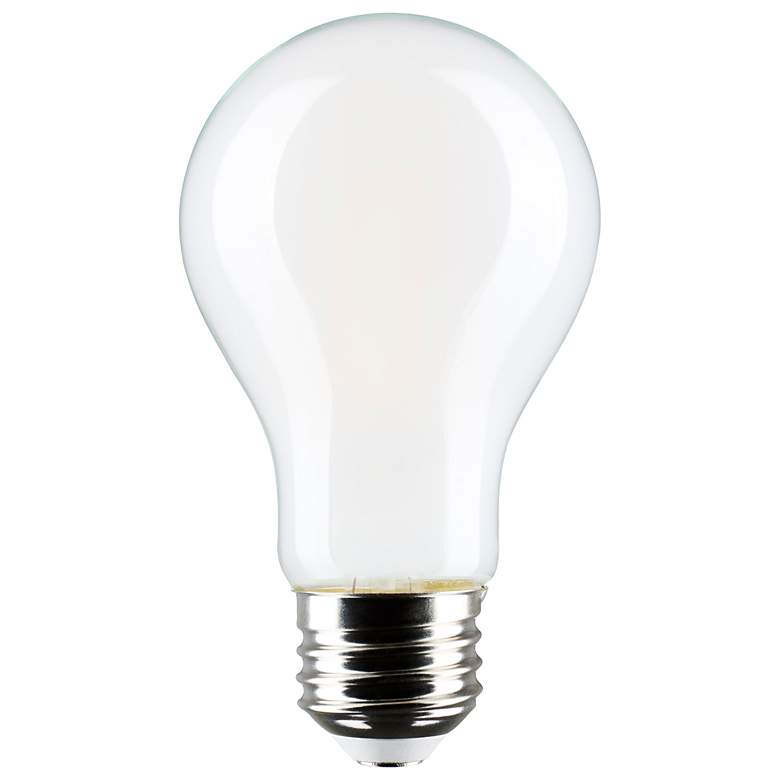 Image 1 60W Equivalent Satco White 8W LED Dimmable Standard 4-Pack