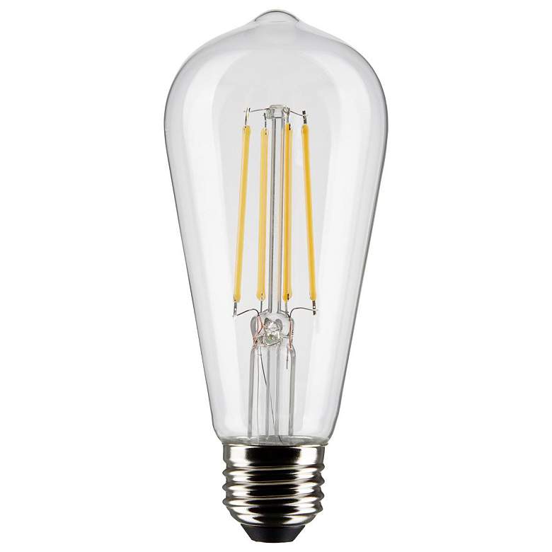 Image 1 60W Equivalent Standard-Medium Base 8W Clear Glass LED Bulb by Satco