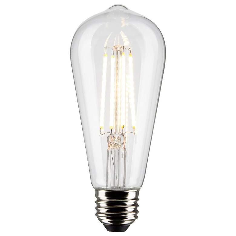 Image 2 60W Equivalent Standard-Medium Base 8W Clear Glass LED Bulb by Satco more views