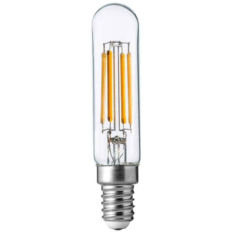 Image 1 60W Equivalent T6 Clear 5.5W LED Dimmable E12 Base Tube Bulb by Tesler