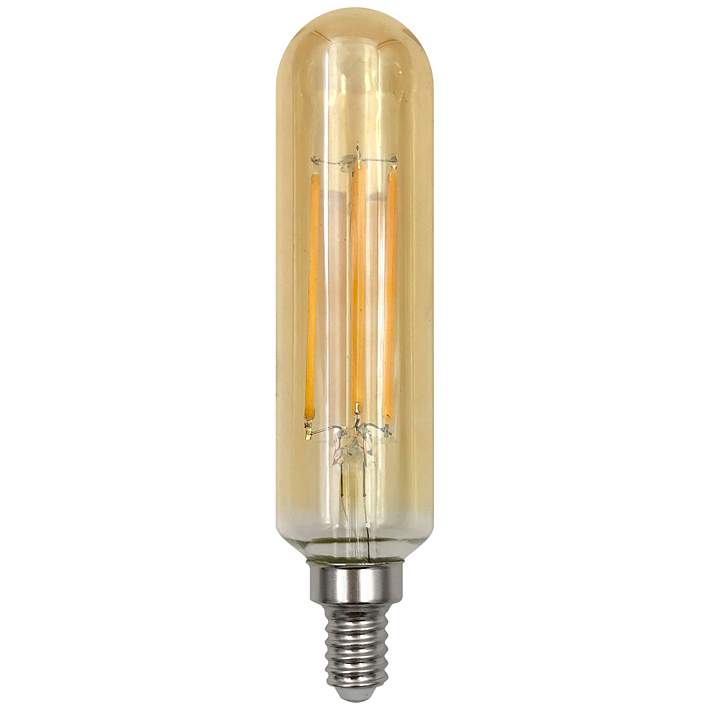 60W Equivalent T6 E12 Amber Glass 5.5W LED Filament Bulb - #78X67