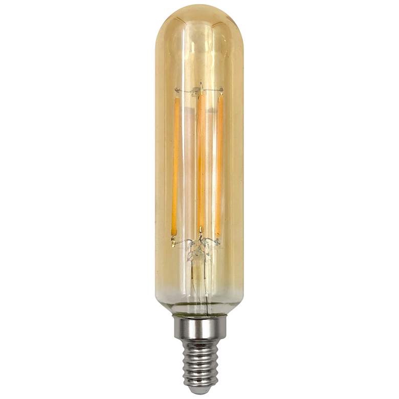 Image 1 60W Equivalent T6 E12 Amber Glass 5.5W LED Filament Bulb
