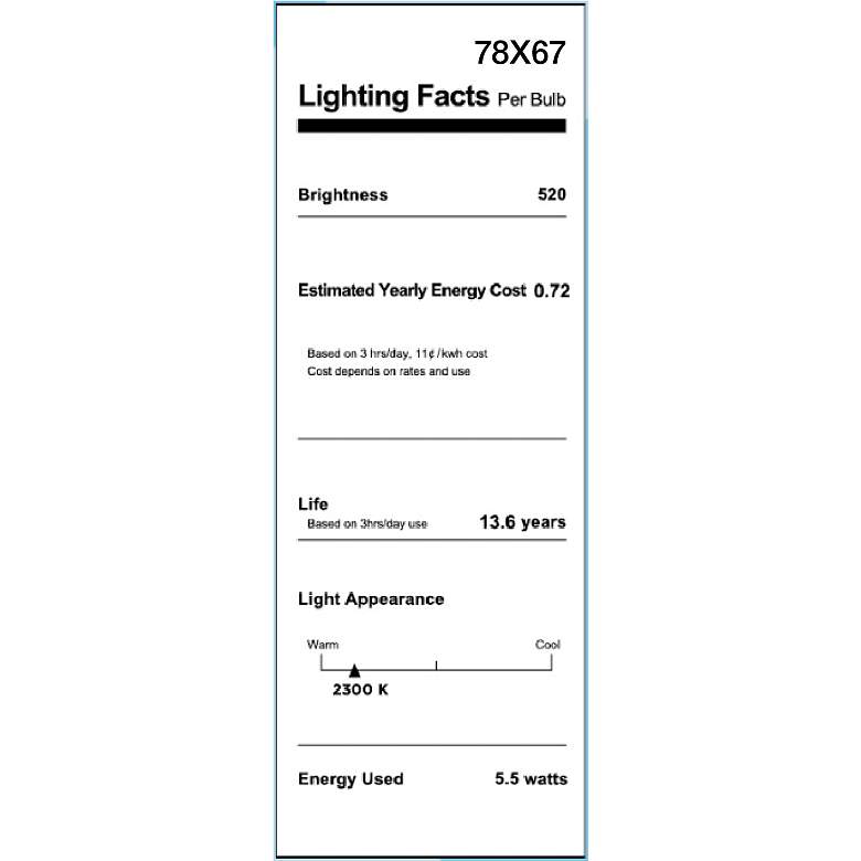 Image 2 60W Equivalent T6 E12 Amber Glass 5.5W LED Filament Bulb more views