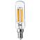 60W Equivalent T8 Clear 5.5W LED Dimmable E12 Base Bulb by Tesler