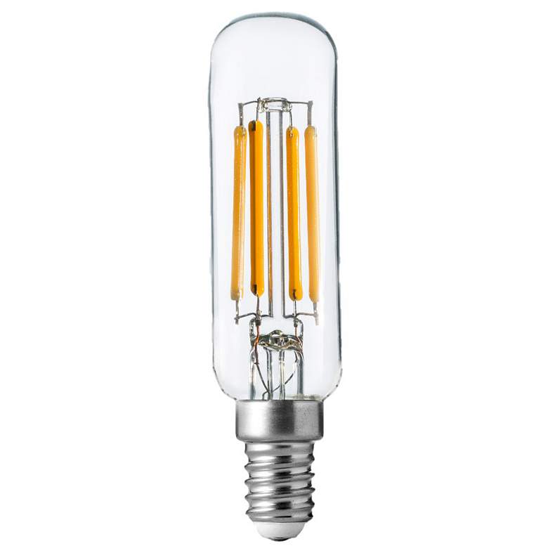 Image 1 60W Equivalent T8 Clear 5.5W LED Dimmable E12 Base Bulb