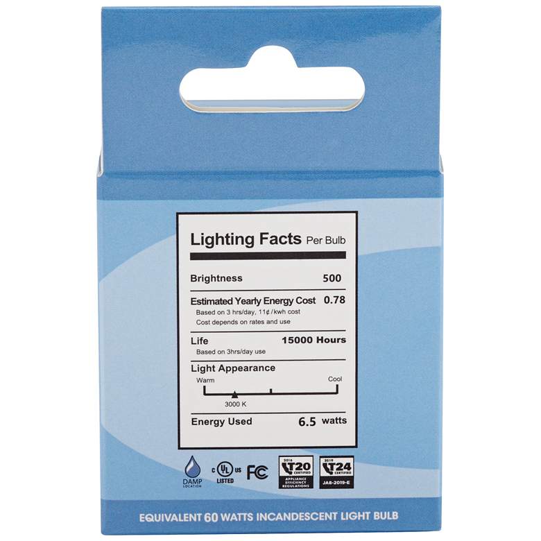 Image 3 60W Equivalent Tesler 6.5W LED Non-Dimmable G5.3 MR16 Bulb more views