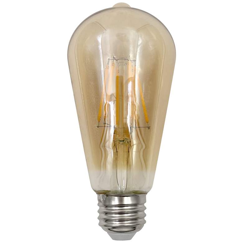Image 1 60W Equivalent Tesler Amber 7W LED Dimmable ST19 Bulb