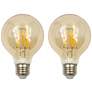 60W Equivalent Tesler Amber 8W LED Dimmable Standard 2-Pack